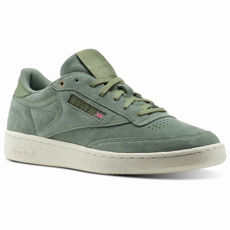 Tenisi Reebok Club C 85 Montana Cans Collaboration Dama Verzi Romania NS7847QB